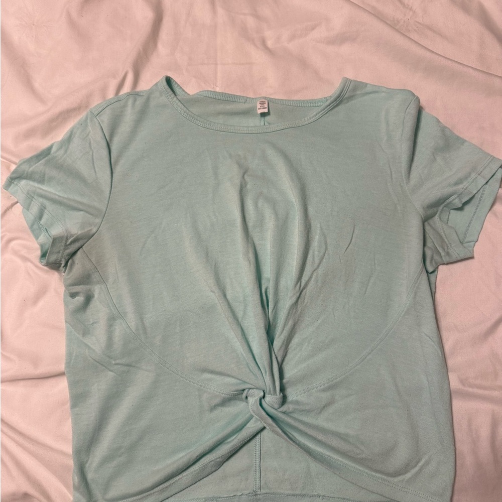 Women's Mint Green Knotted Top